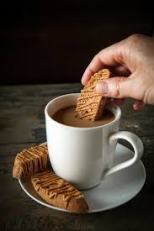 Coffee dunking hazelnut biscotti